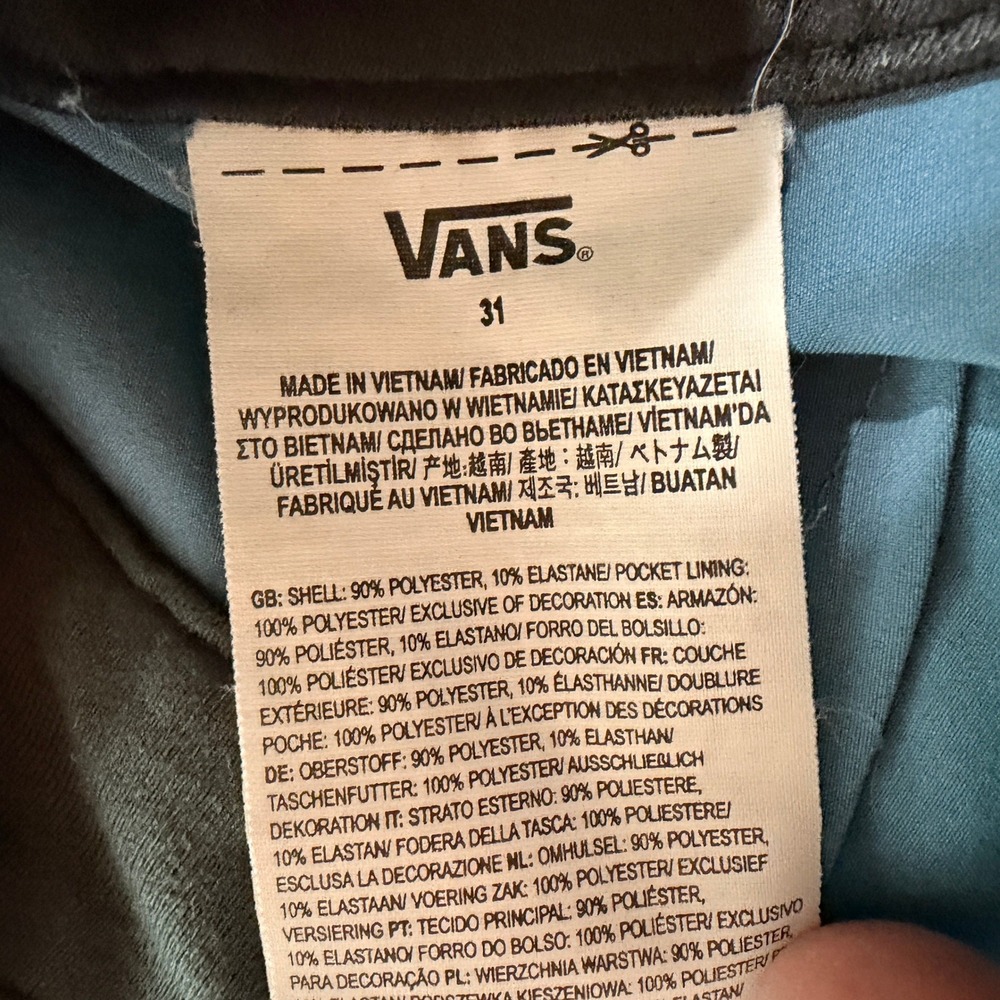 Vans Mens Board Shorts Blue Checkerboard Logo Swim Trunks Size 31 VN0A3HNY - Picture 8 of 11
